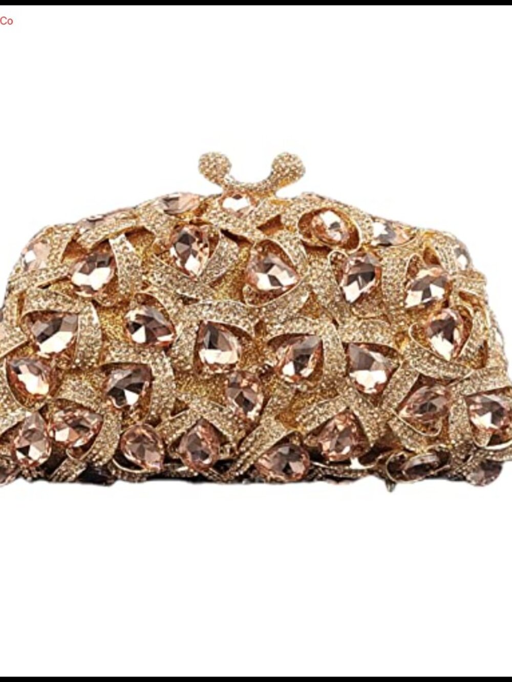 Luxury Crystal Rhinestone Clutch Evening Bag with Detachable Chains
